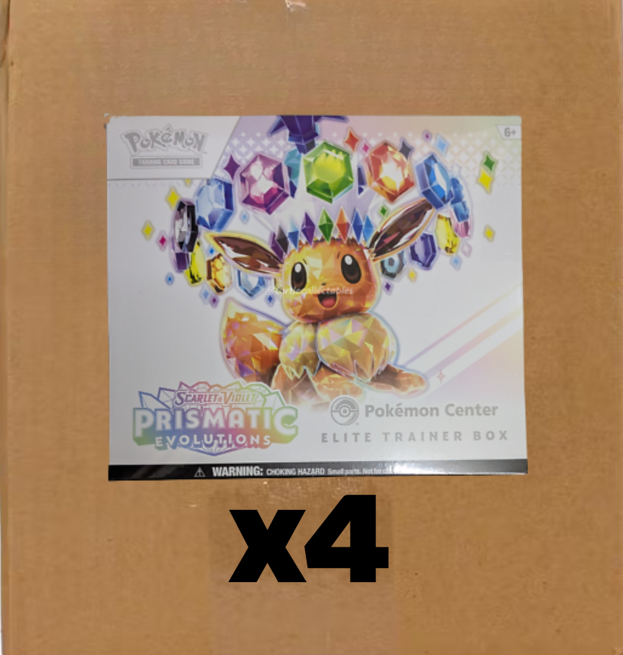 Sealed Case Prismatic Evolutions Pokémon Center Elite Trainer Box X4 - Sv8.5