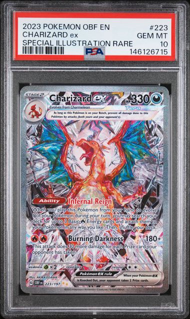 Pokémon Charizard EX PokéMon Obsidian Flames Special Illustration Rare #223/197 PSA 10