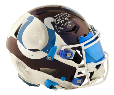 Football Peyton Manning Autographed Colts Custom Full-Size Authentic On-Field Speedflex Helmet With Visor (Fanatics Coa)