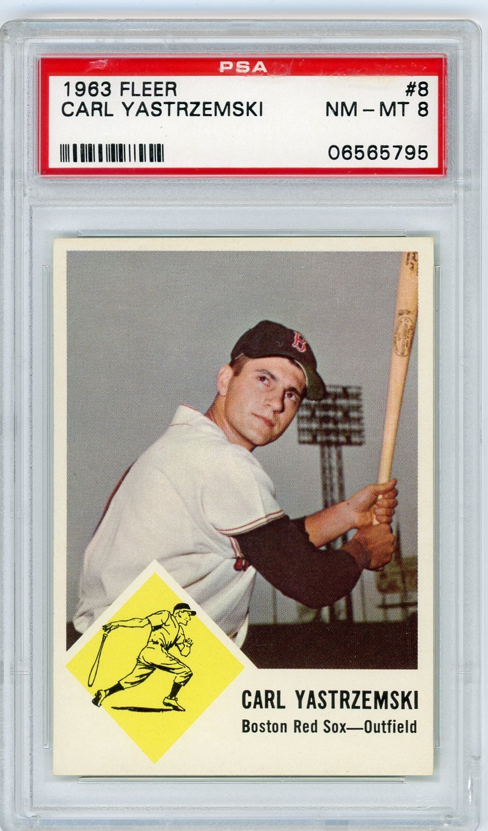 Baseball Carl Yastrzemski 1963 Fleer #8 PSA 8