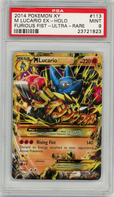 Pokémon Mega Lucario EX PokéMon Furious Fists Secret Rare #55/111 PSA 9