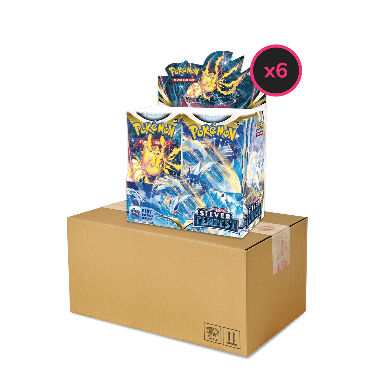 Pokemon TCG - Sword & Shield - Silver Tempest - Display Case (6X Booster Boxes)