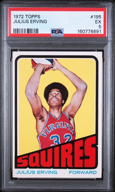Basketball Topps Julius Erving 1972 Topps #195 PSA 5