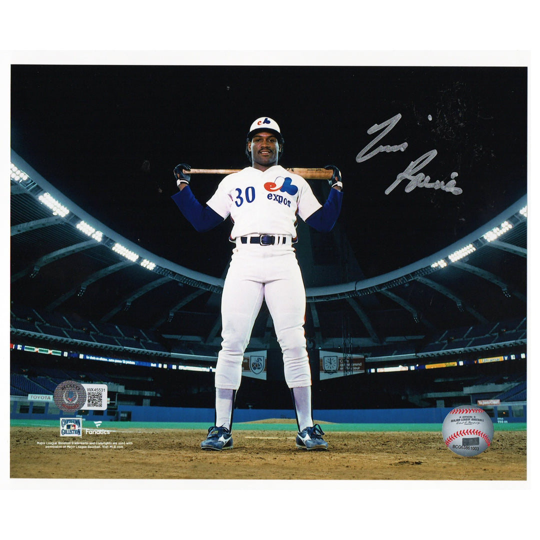 Tim Raines Signed Montreal Pose 1 Baseball 8X10 Photo (Beckett)