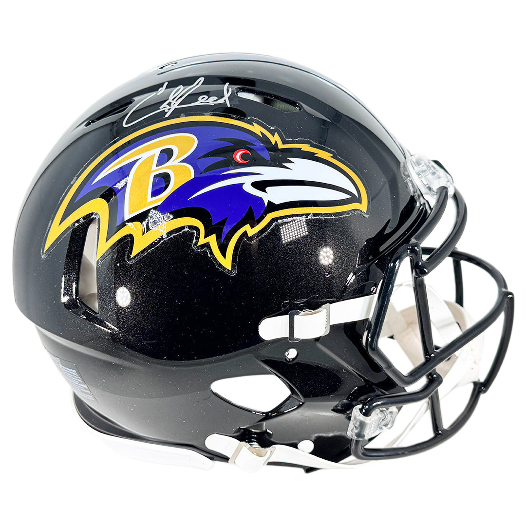 Ed Reed Signed Baltimore Ravens Authentic Speed Full-Size Football Helmet (Jsa)