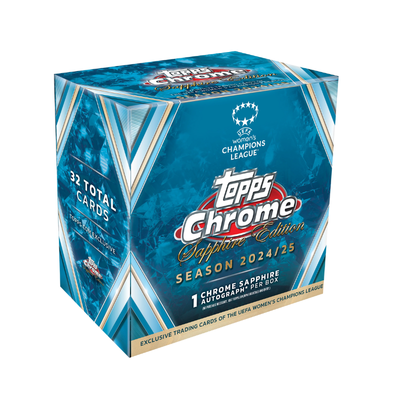 Soccer Topps 2024/25 Topps Chrome Sapphire Uefa Women'S Champions League Soccer Hobby Box