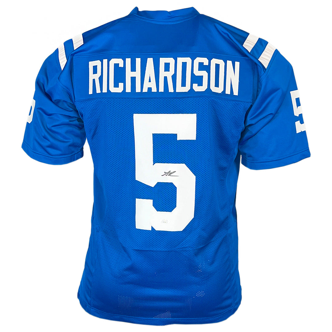 Anthony Richardson Signed Indianapolis Blue Football Jersey (Jsa)