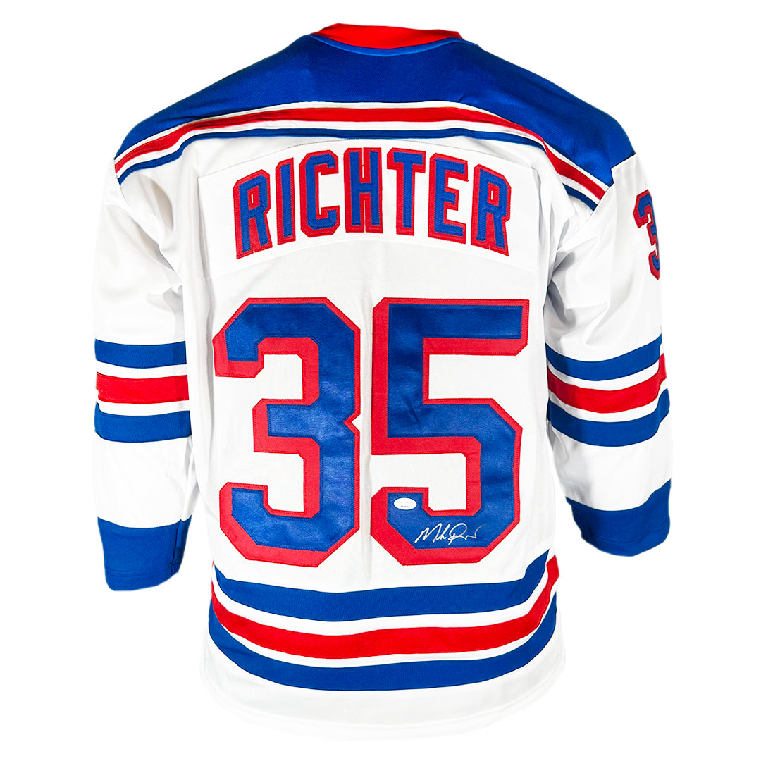 Mike Richter Signed New York White Hockey Jersey (Jsa)