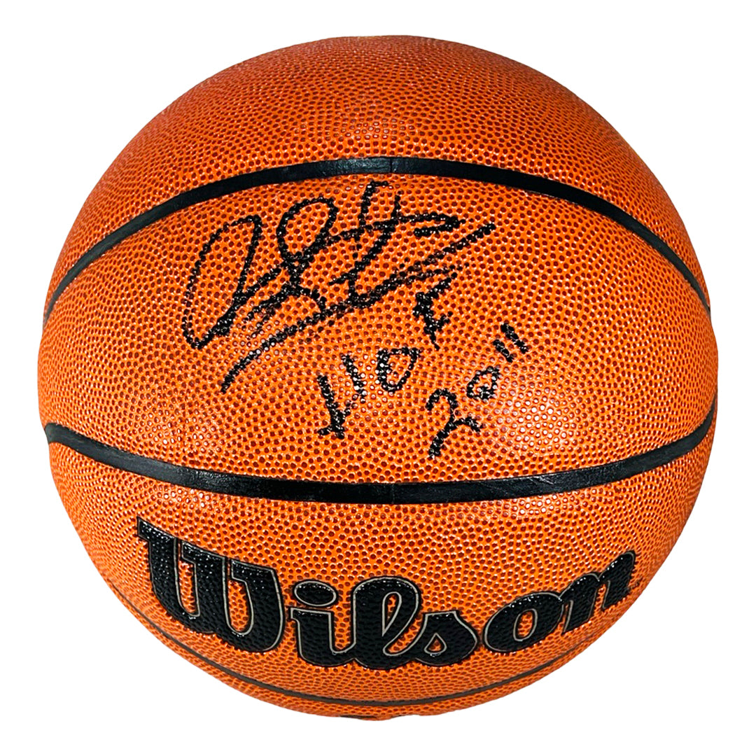 Dennis Rodman Signed Hof 2011 Inscription NBA Wilson Authentic Series Basketball (Jsa)