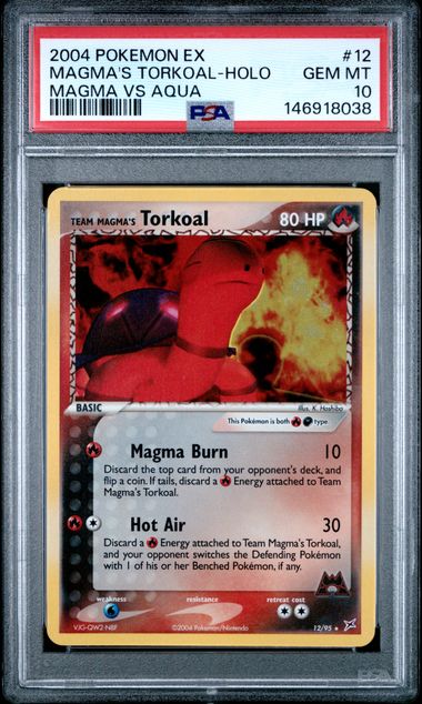 Pokémon PSA 10 Magma'S Torkoal-Holo EX Team Magma Vs Team Aqua