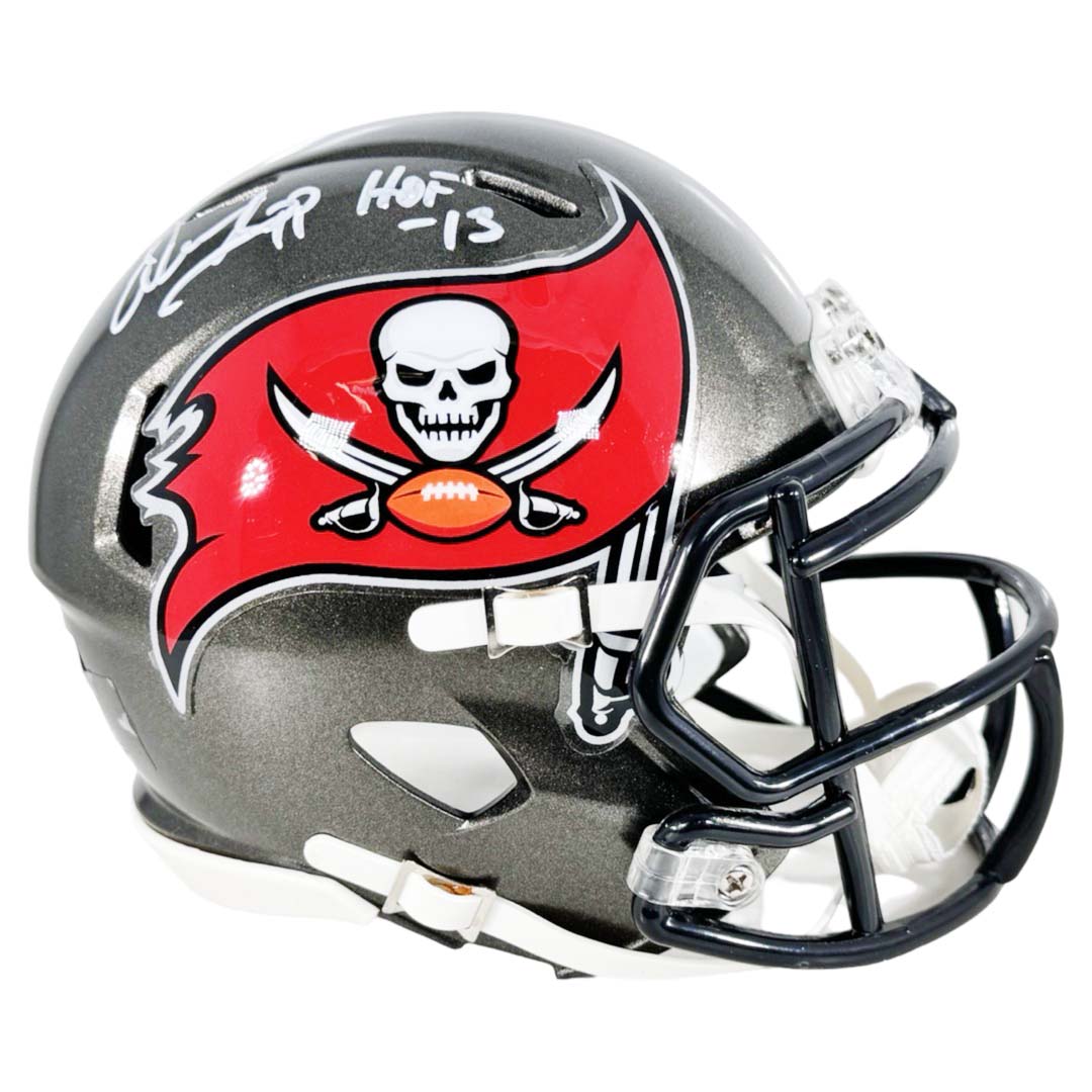 Warren Sapp Signed Signed Hof 13 Inscriptionswhite Ink Tampa Bay Buccaneers Speed Mini Football Helmet (Beckett)
