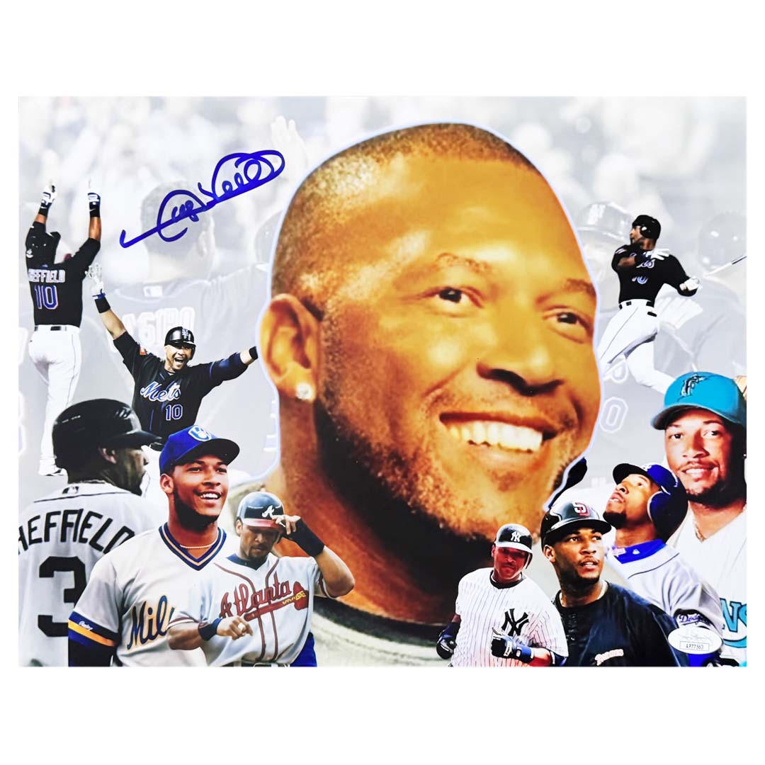 Gary Sheffield Signed Pose 1 Baseball 11X14 Photo (Jsa)