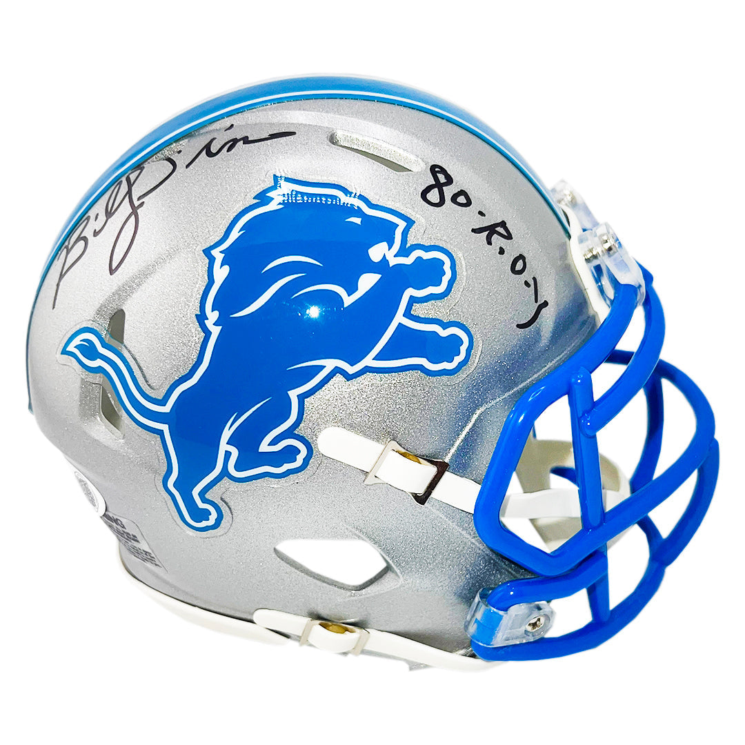 Billy Sims Signed 80 Roy Detroit Lions Alt 2024 Speed Mini Football Helmet (Jsa)