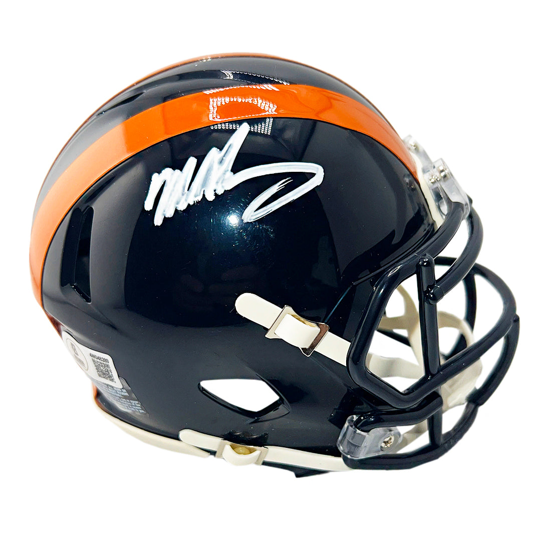Mike Singletary Signed Chicago Bears Throwback 1936 Speed Mini Football Helmet (Beckett)