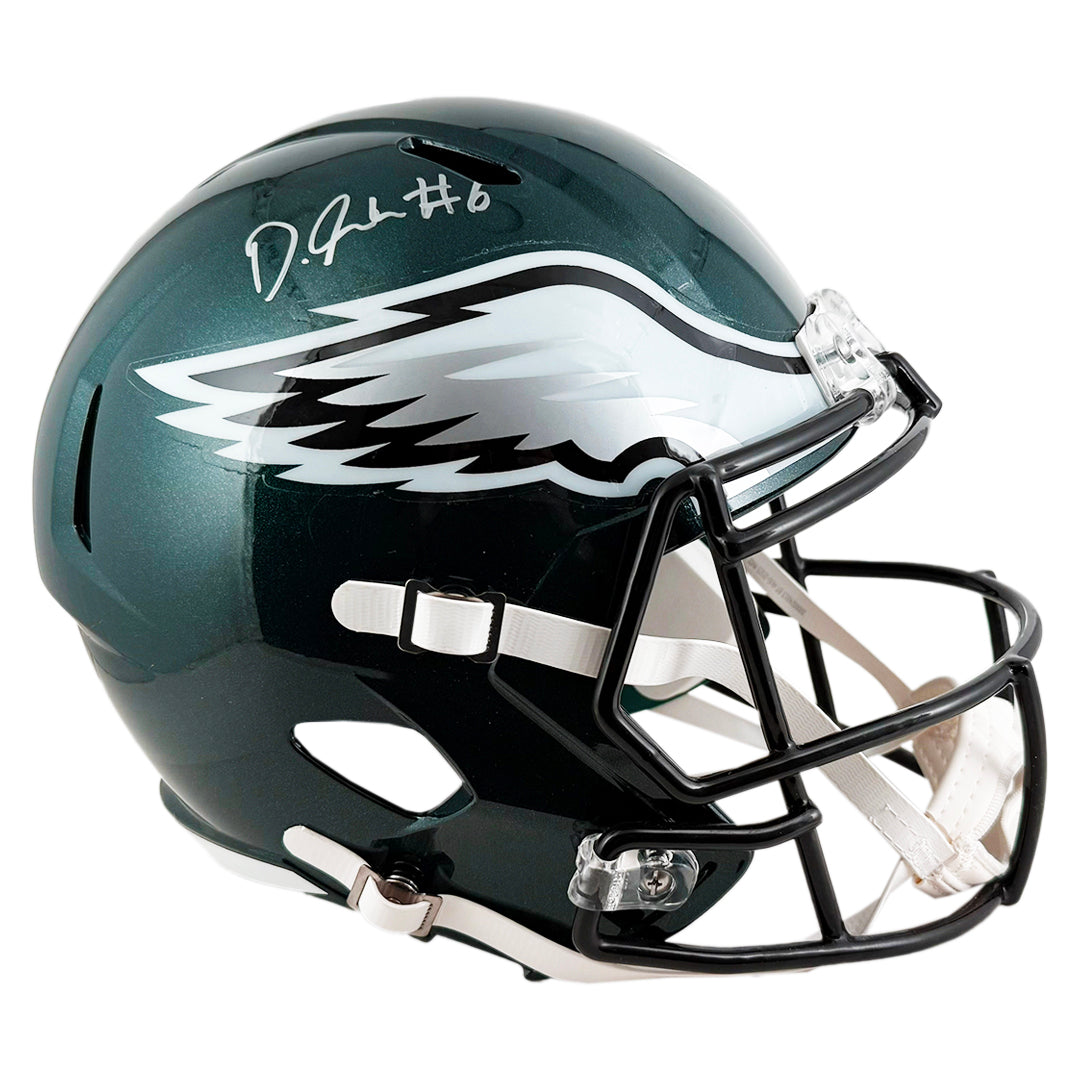 Devonta Smith Signed Philadelphia Eagles Speed Full-Size Replica Football Helmet (Fanatics)
