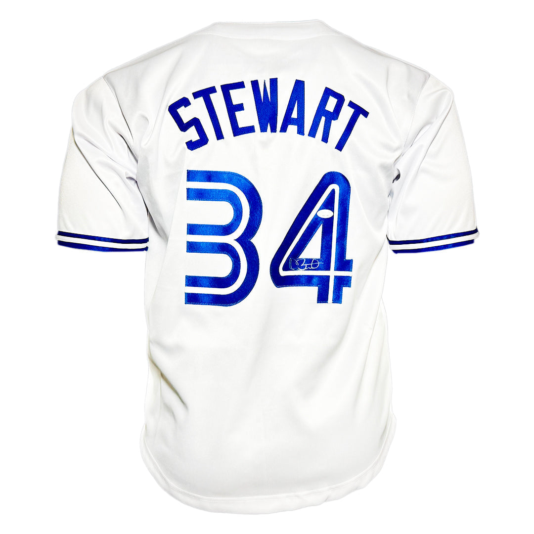 Dave Stewart Signed Toronto White Baseball Jersey (Jsa)