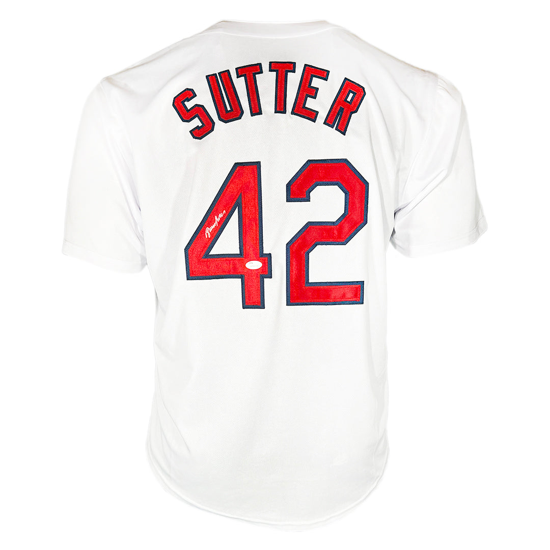 Bruce Sutter Signed St. Louis White Baseball Jersey (Jsa)