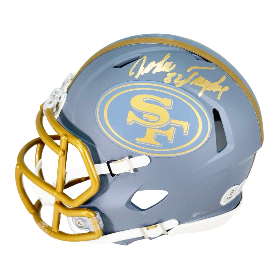 John Taylor Signed San Francisco 49Ers Slate Alternate Speed Mini Football Helmet (Beckett)