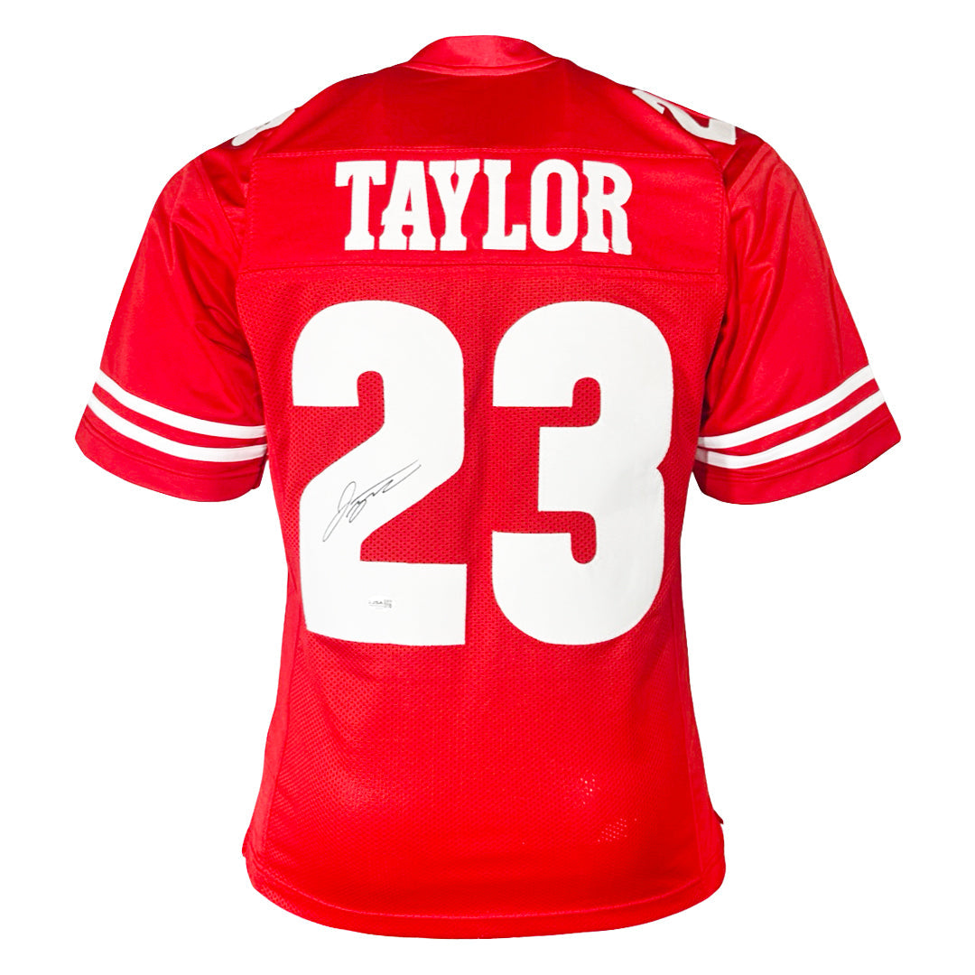 Jonathan Taylor Signed Wisconsin Red Football Jersey (Jsa)