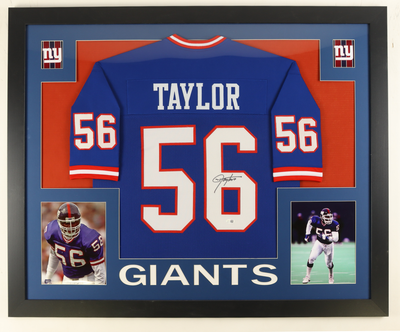 Sports Lawrence Taylor Autographed Signed Custom Framed Jersey Display (Jsa)