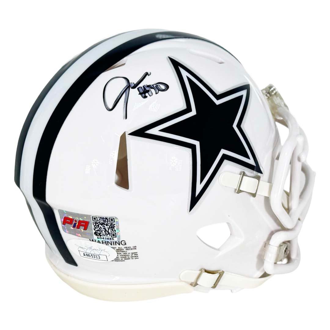 Juanyeh Thomas Signed Dallas Cowboys Alt 2022 Speed Mini Football Helmet (Jsa)