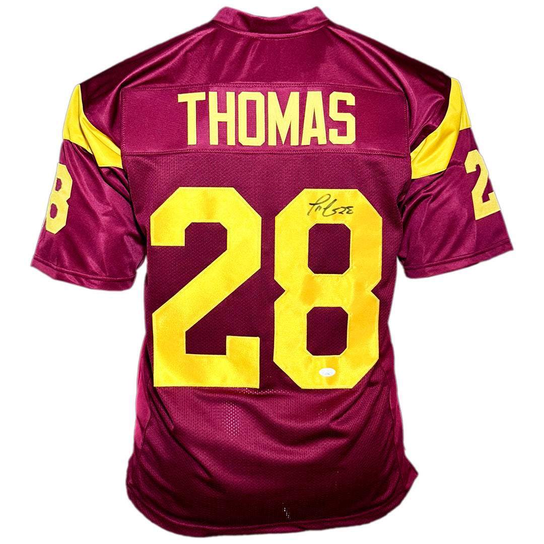 Terrell Thomas Signed Usc College Red Football Jersey (Jsa)