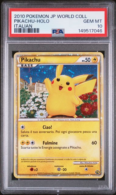 Pokémon PSA 10 Pikachu Jp World Italian