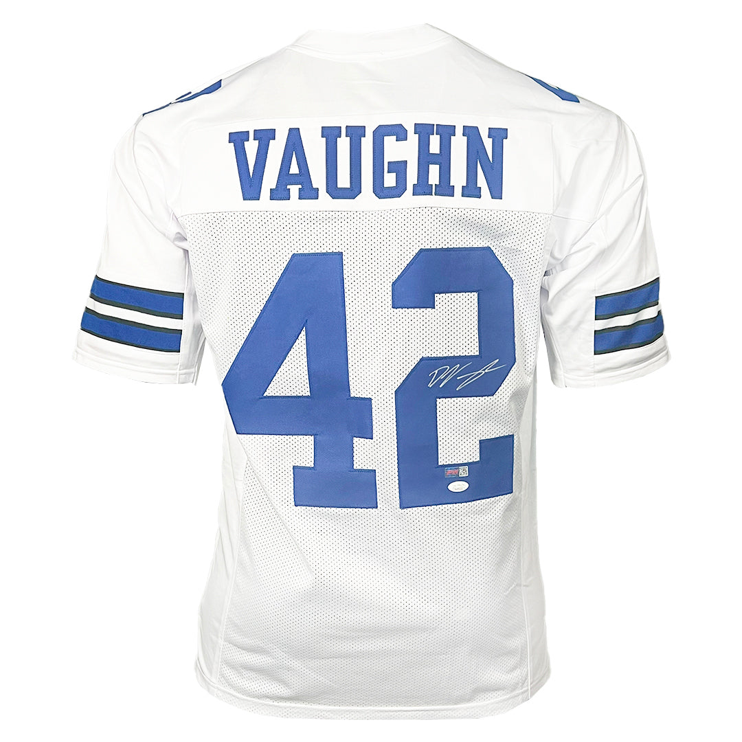 Deuce Vaughn Signed Dallas White Football Jersey (Jsa)