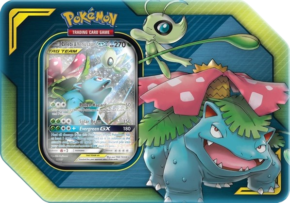 Pokémon Tag Team Celebi & Venusaur GX Tin [2021 Reprint]