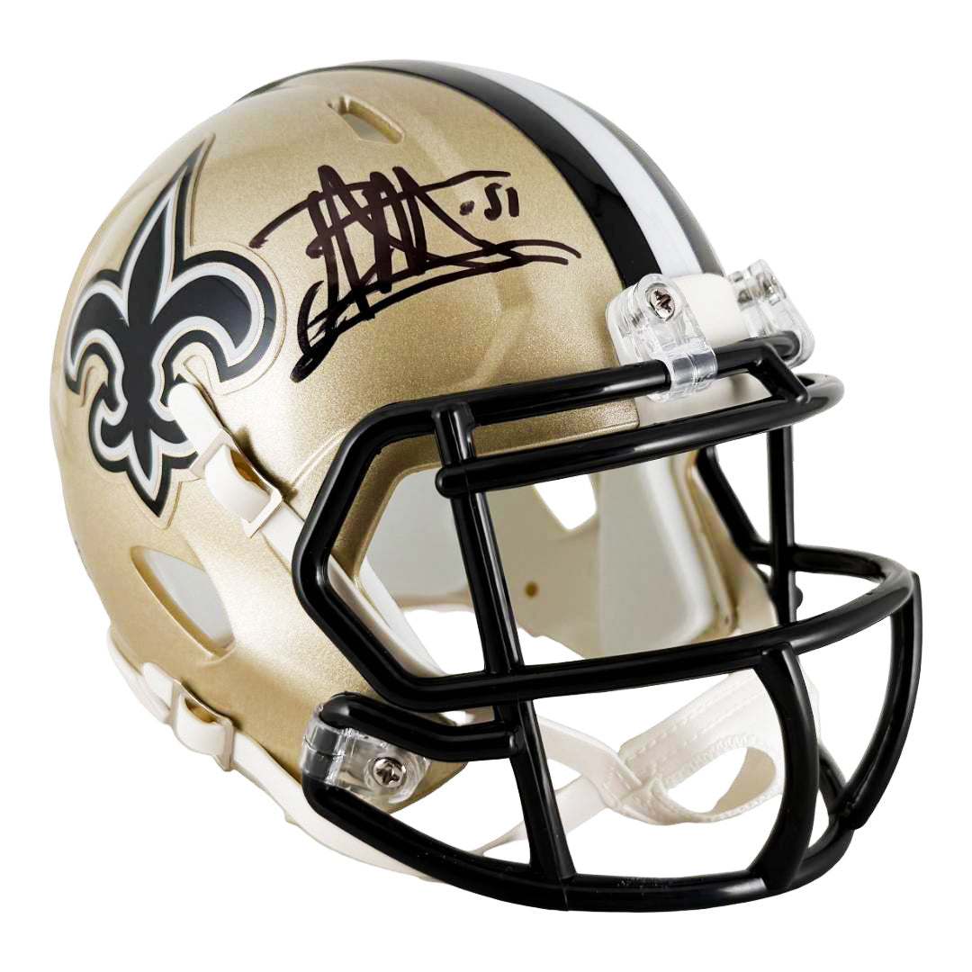Jonathan Vilma Signed New Orleans Saints Speed Mini Football Helmet (Jsa)