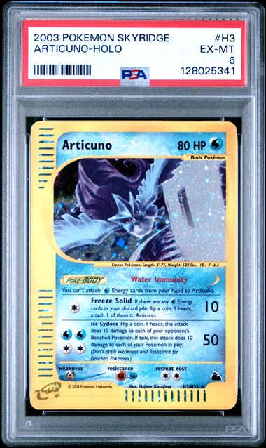 Pokémon Articuno 2003 Pokemon Skyridge Holo #HS/H32 PSA 6