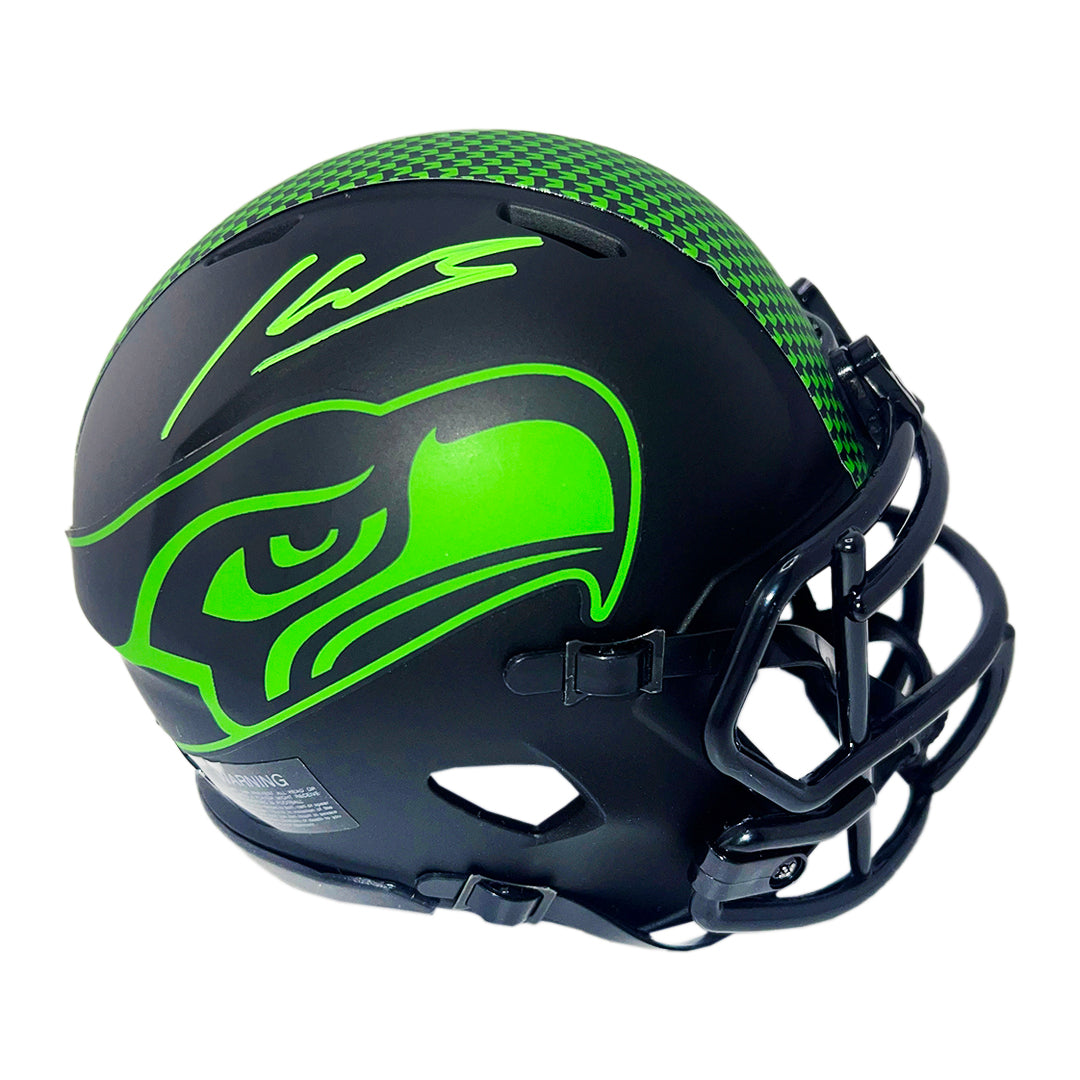 Kenneth Walker Iii Signed Seattle Seahawks Eclipse Mini Football Helmet (Beckett)
