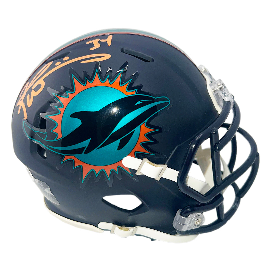 Ricky Williams Signed Miami Dolphins Rivalries Speed Mini Football Helmet (Jsa)