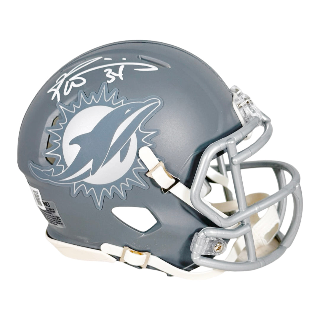 Ricky Williams Signed Miami Dolphins Slate Alternate Speed Mini Football Helmet (Jsa)
