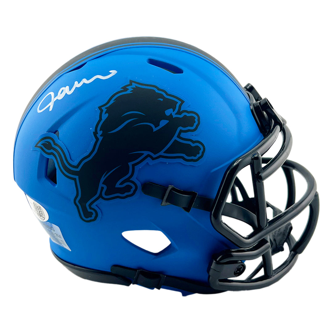Jameson Williams Signed Detroit Lions Rave Mini Football Helmet (Jsa)