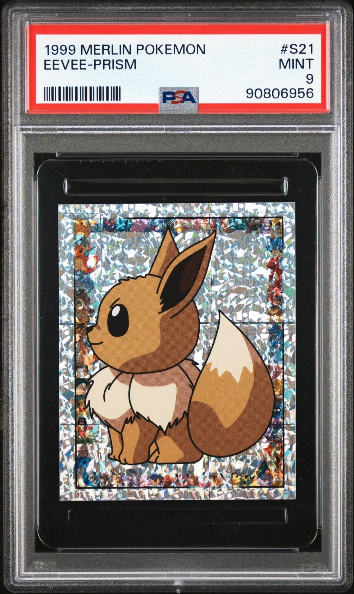 PSA (Mint 9) Eevee - Prism #S21 - Merlin Pokémon (#90806956)