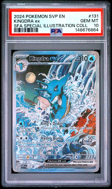 Pokémon Kingdra EX PokéMon Scarlet & Violet Black Star Promo #131 PSA 10
