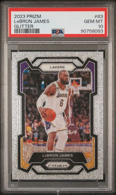 Basketball Panini Lebron James 2023 Panini Prizm Glitter #63 PSA 10